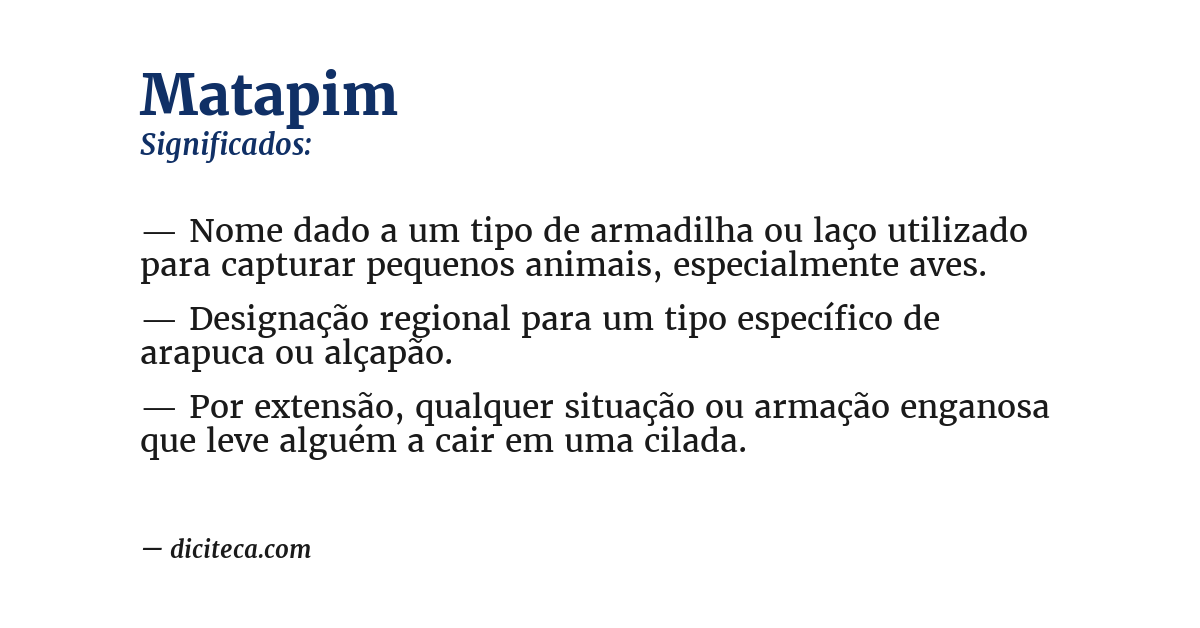 Significado de matapim
