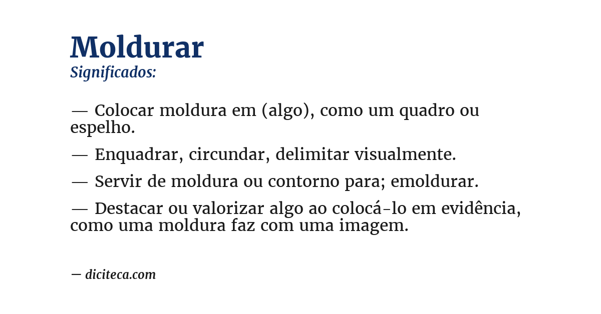 Significado de moldurar
