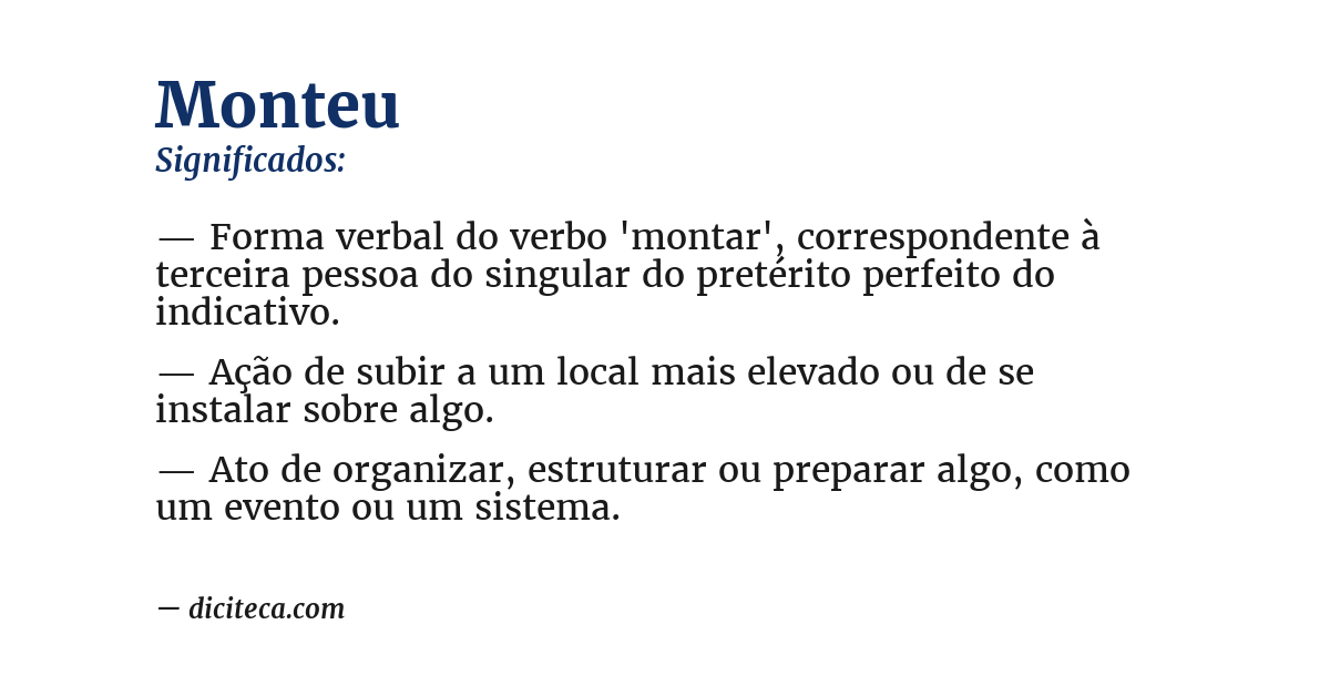 Significado de monteu