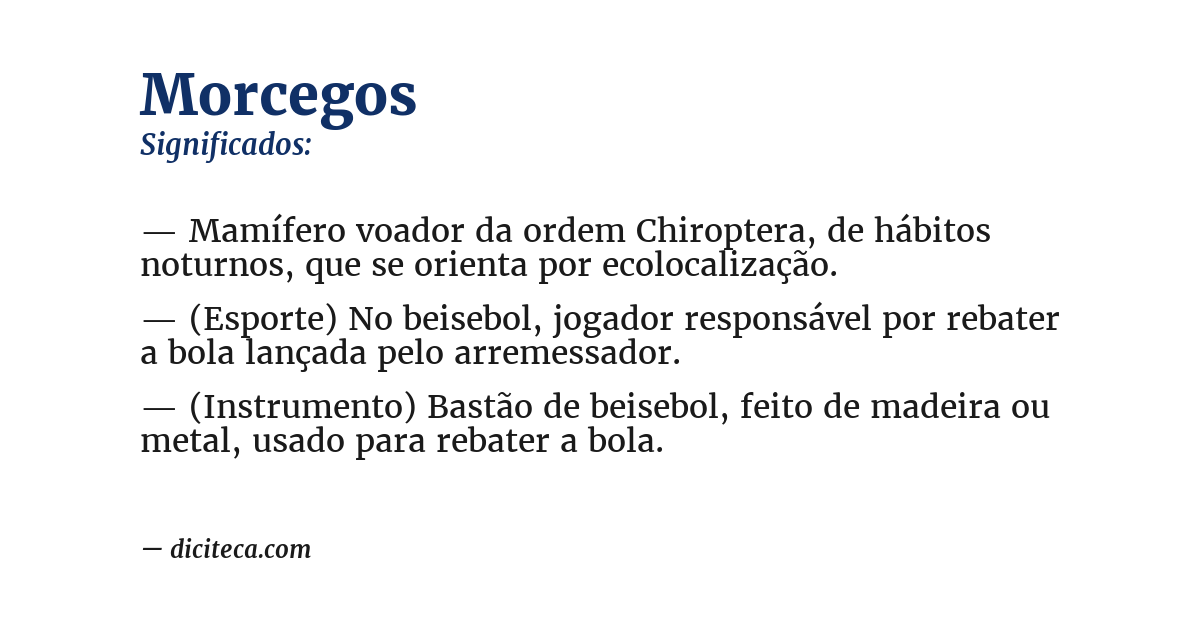 Significado de morcegos