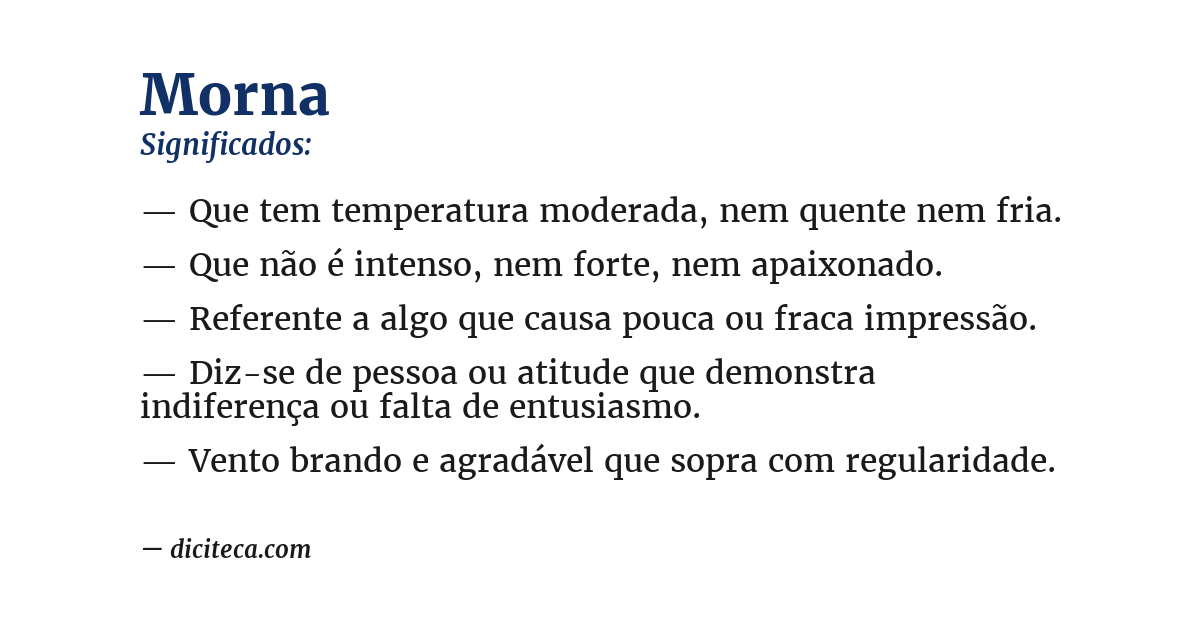 Significado de morna