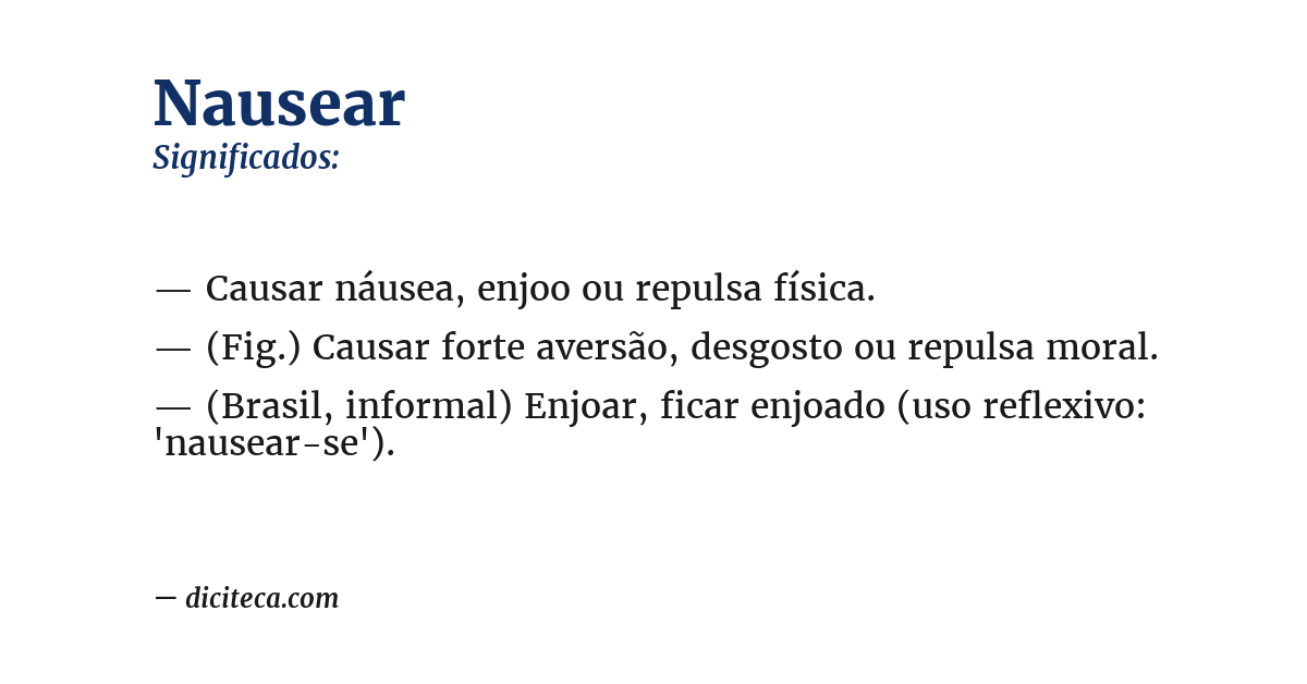 Significado de nausear