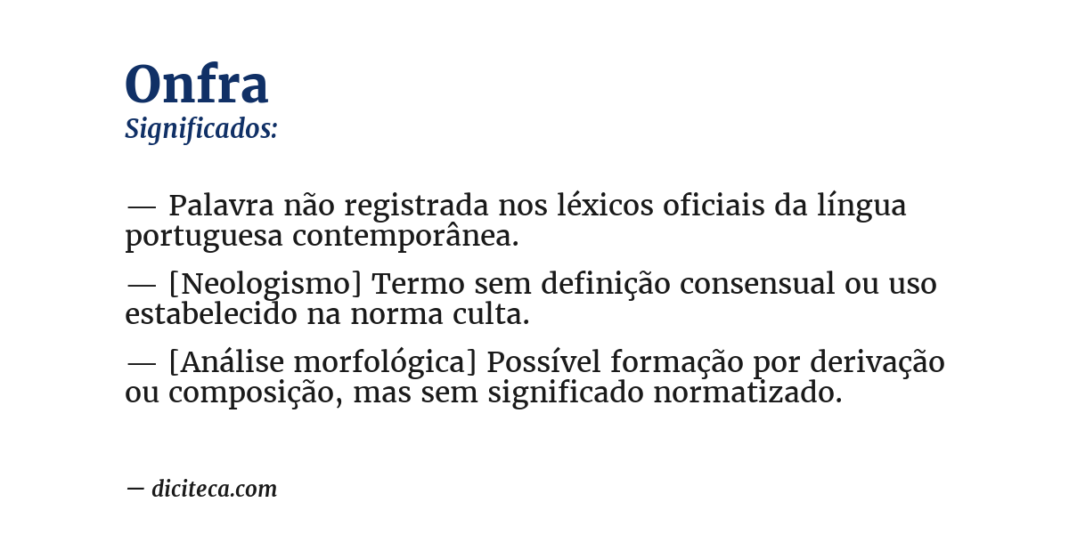 Significado de onfra