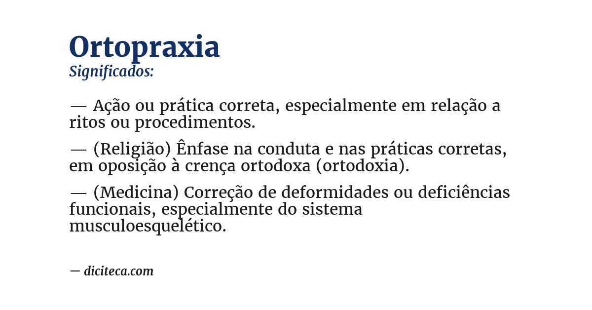 Significado de ortopraxia