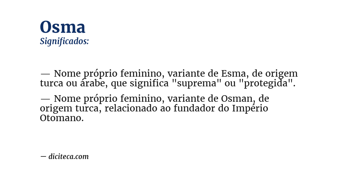 Significado de osma