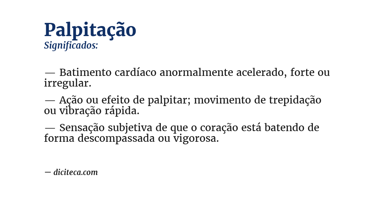 Significado de palpitação