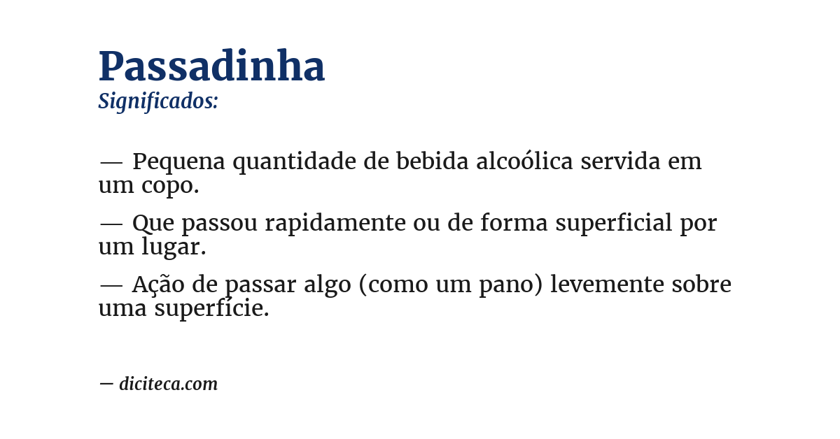 Significado de passadinha