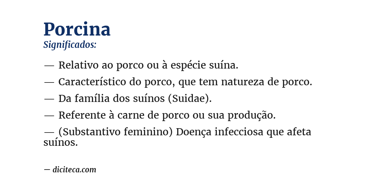 Significado de porcina