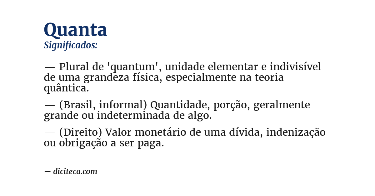 Significado de quanta