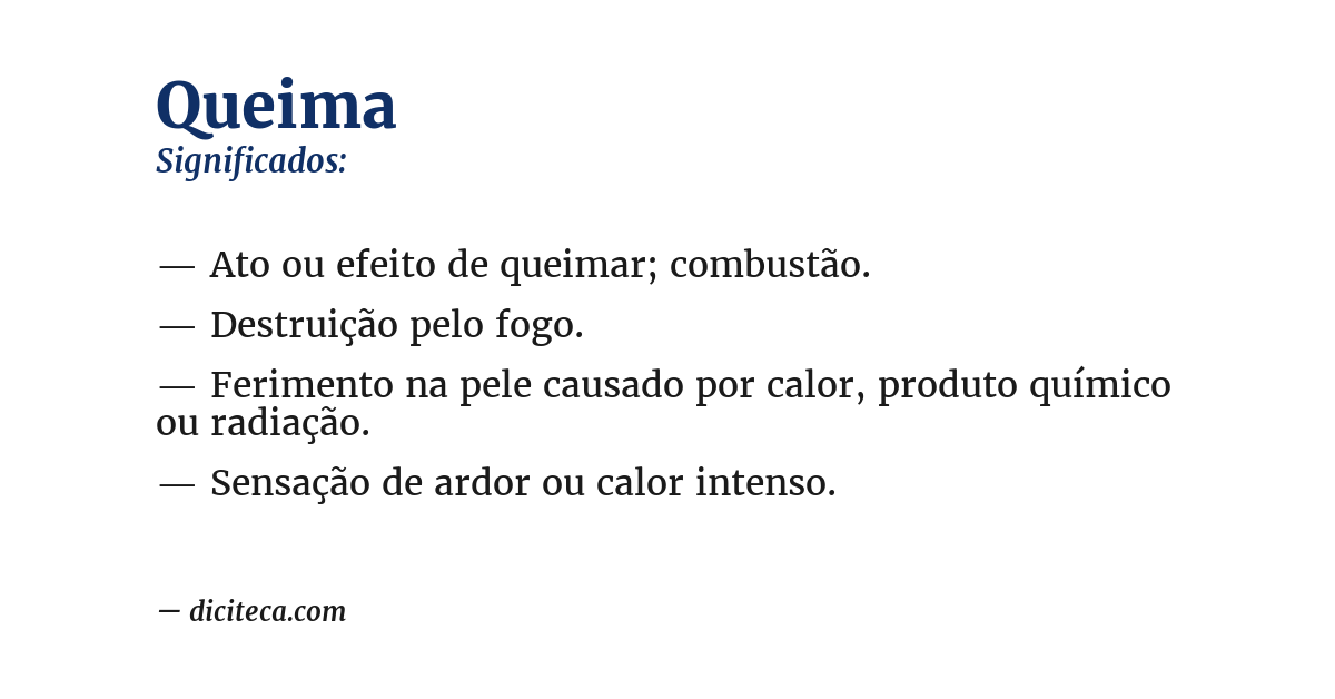 Significado de queima