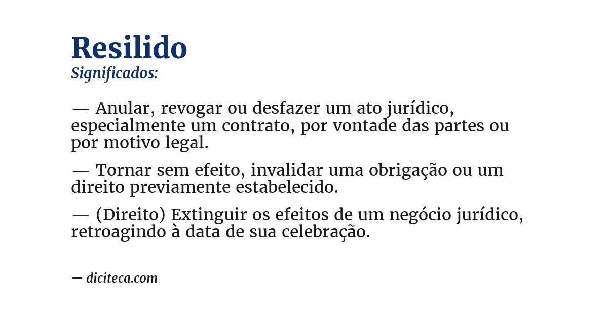 Significado de resilido