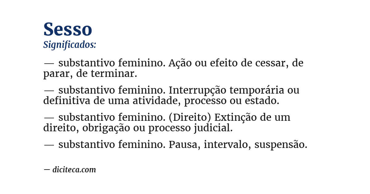 Significado de sesso