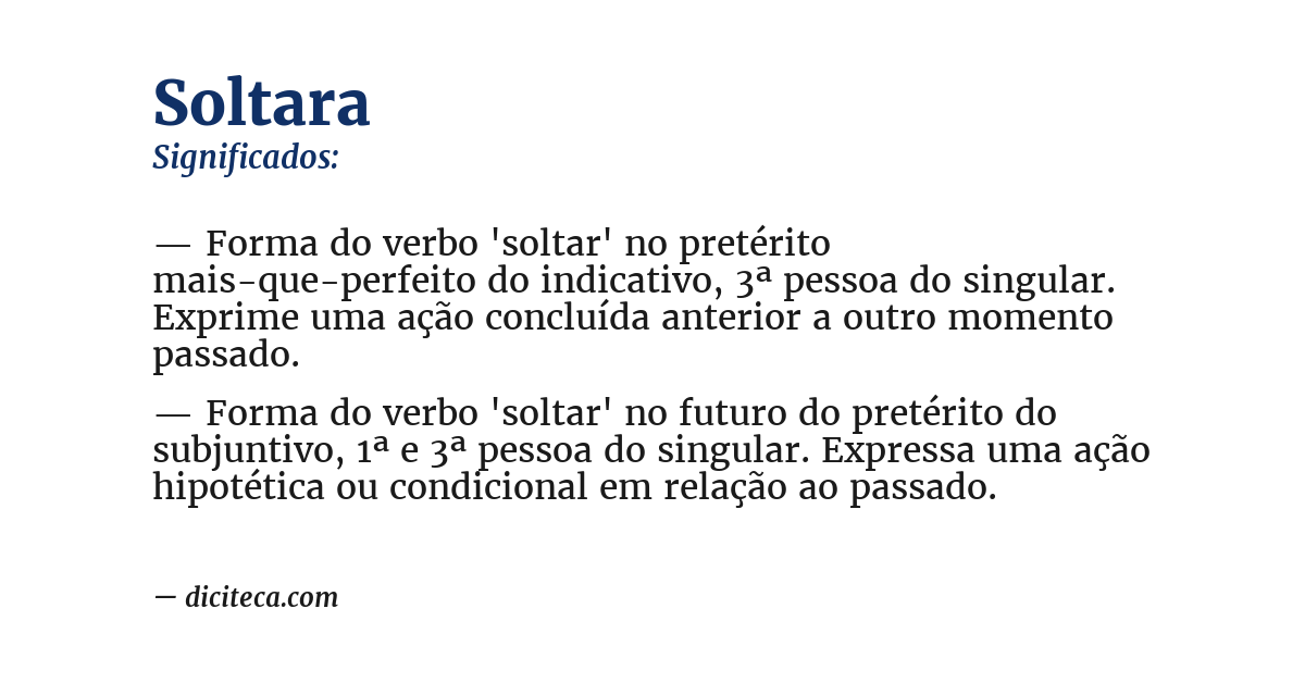 Significado de soltara