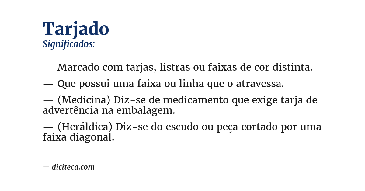 Significado de tarjado