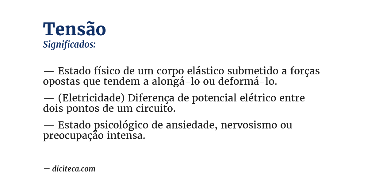 Significado de tensão