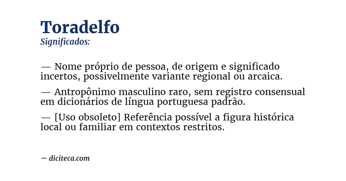 Significado de toradelfo