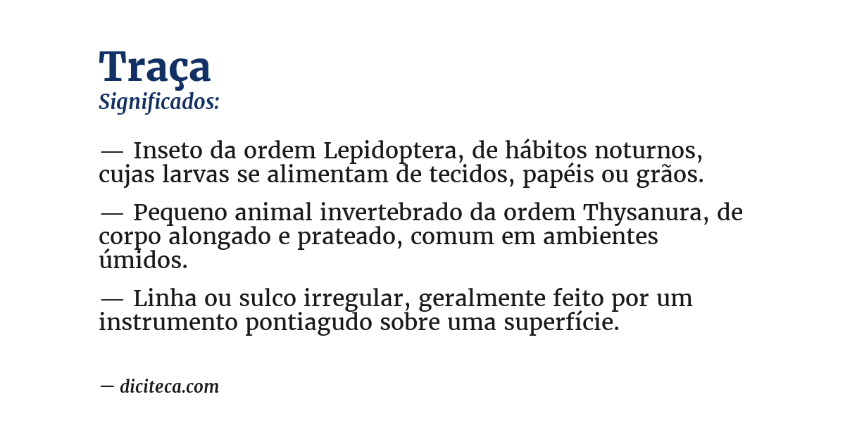 Significado de traça
