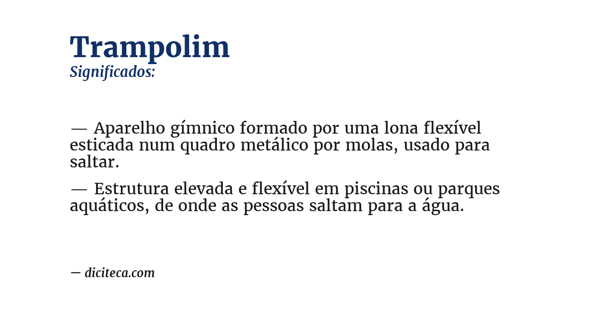 Significado de trampolim