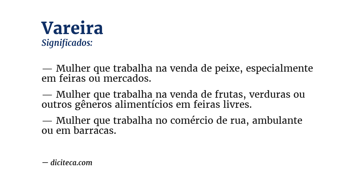 Significado de vareira