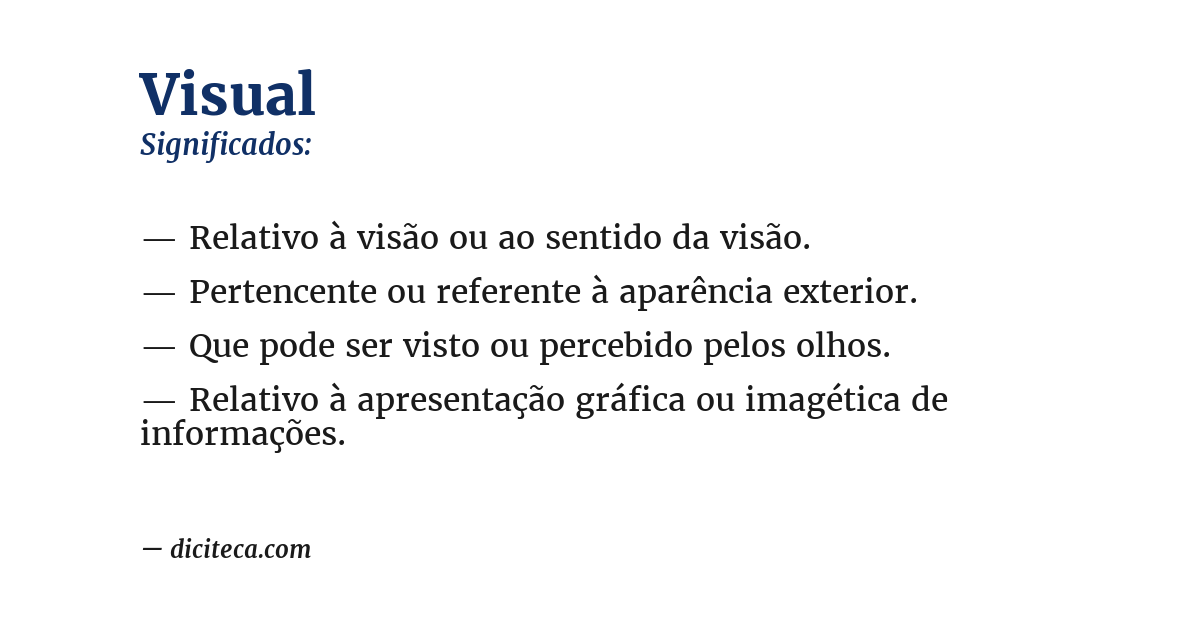 Significado de visual