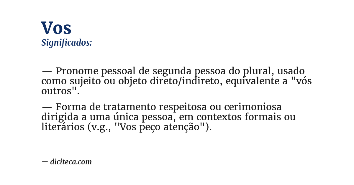 Significado de vos