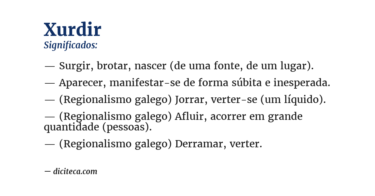 Significado de xurdir