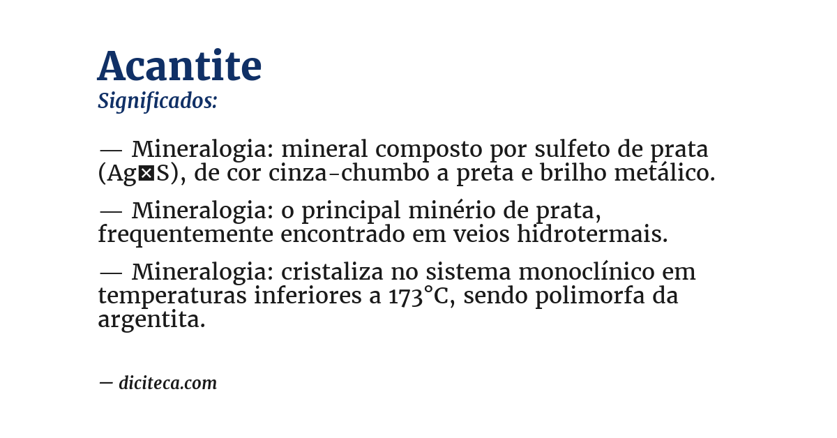 Significado de acantite