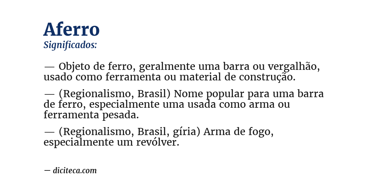 Significado de aferro