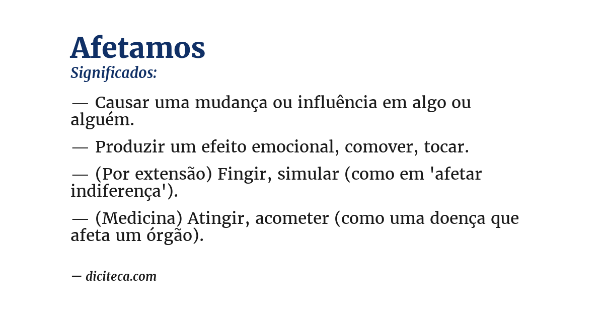 Significado de afetamos