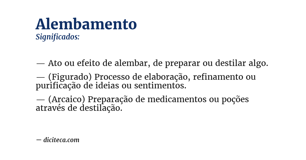 Significado de alembamento