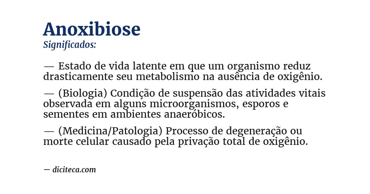 Significado de anoxibiose