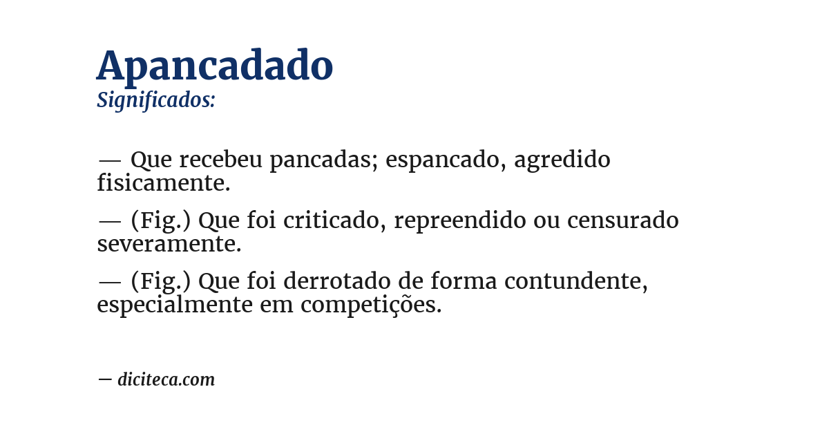 Significado de apancadado