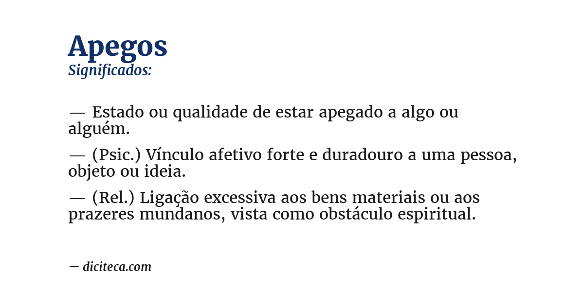 Significado de apegos