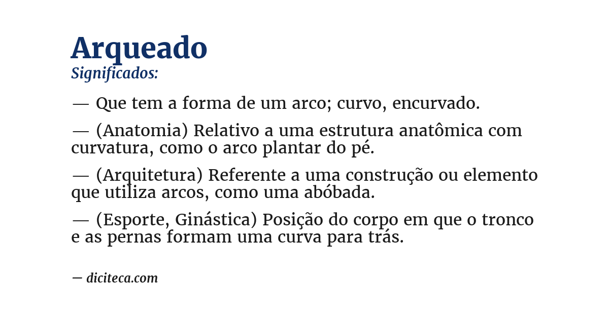 Significado de arqueado
