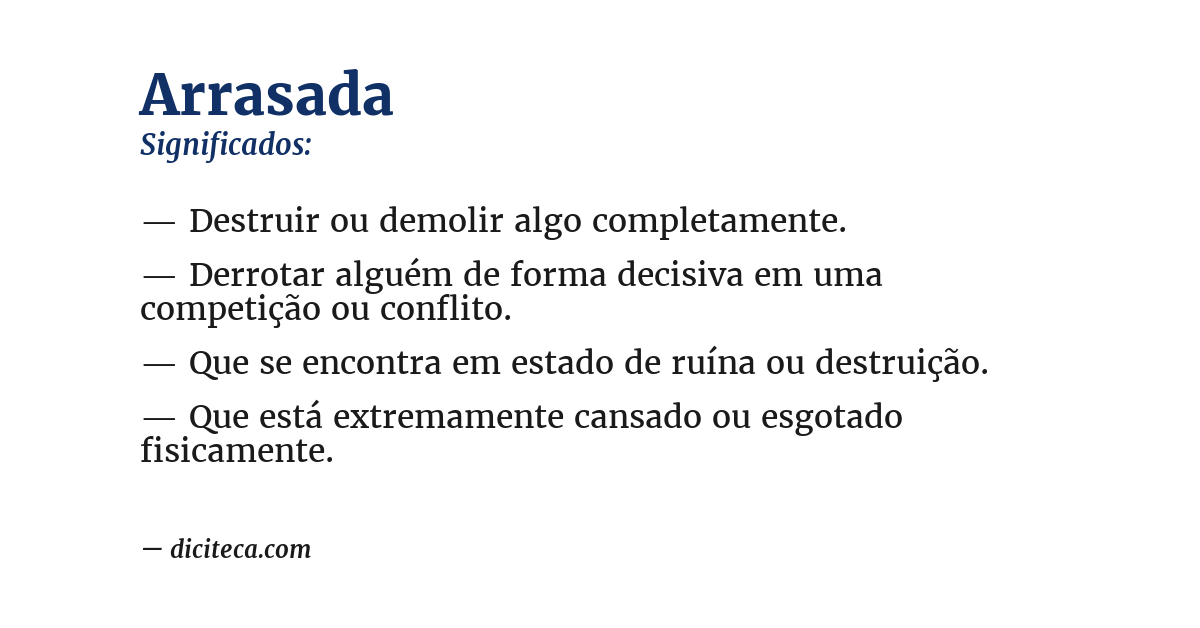 Significado de arrasada