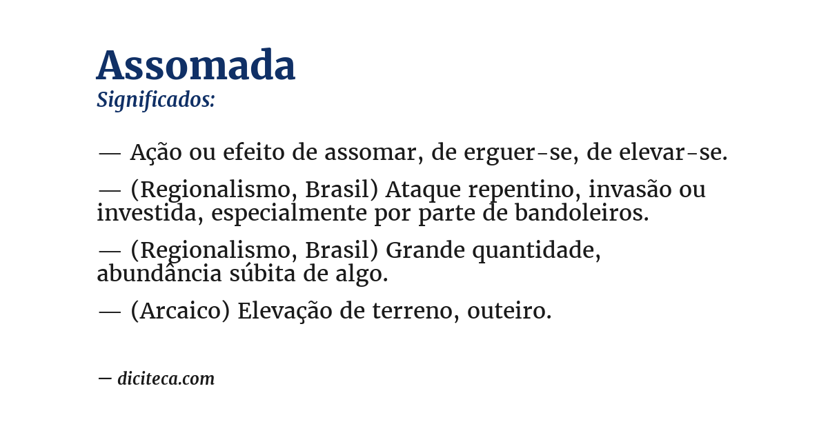 Significado de assomada