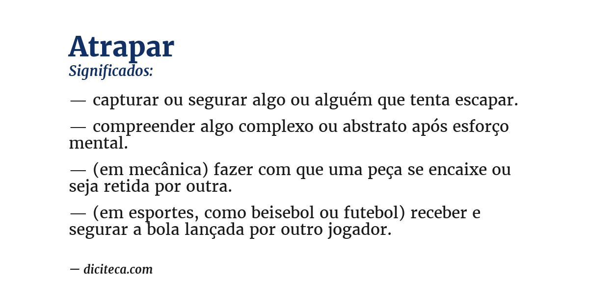 Significado de atrapar
