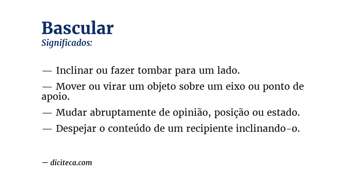 Significado de bascular
