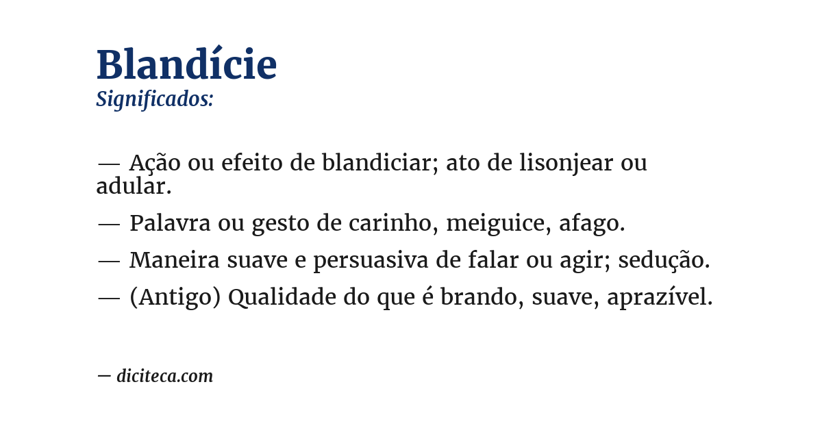 Significado de blandície