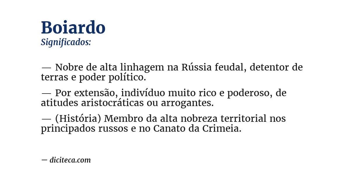 Significado de boiardo