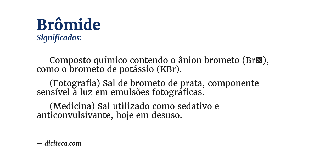 Significado de brômide