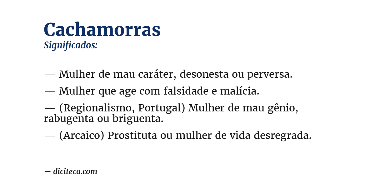 Significado de cachamorras