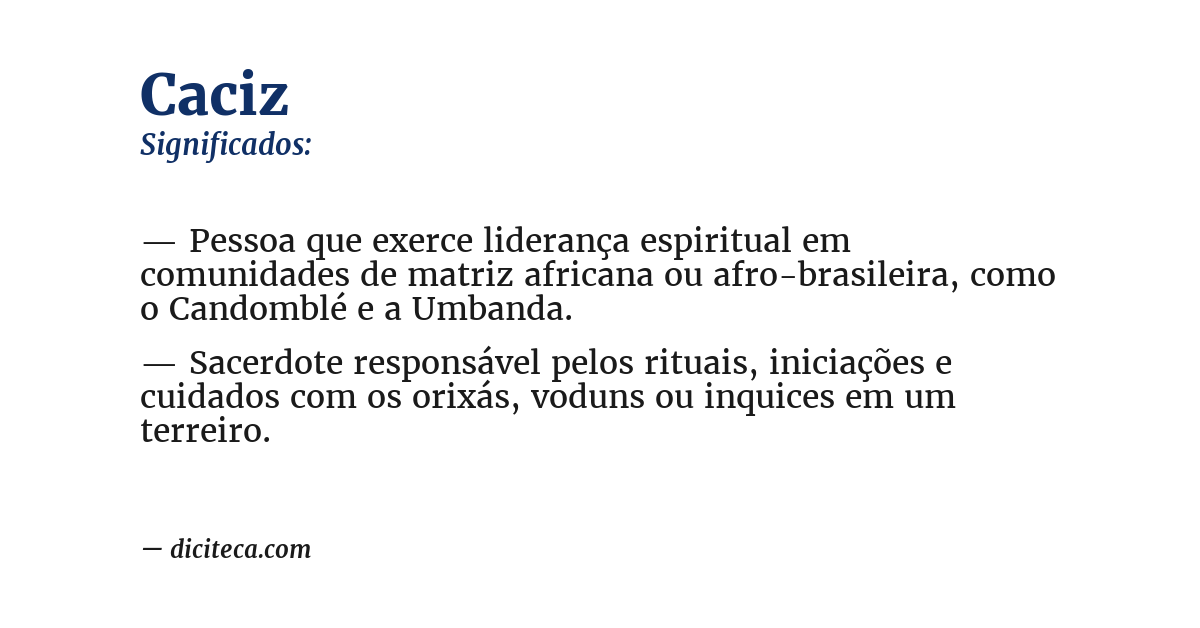 Significado de caciz