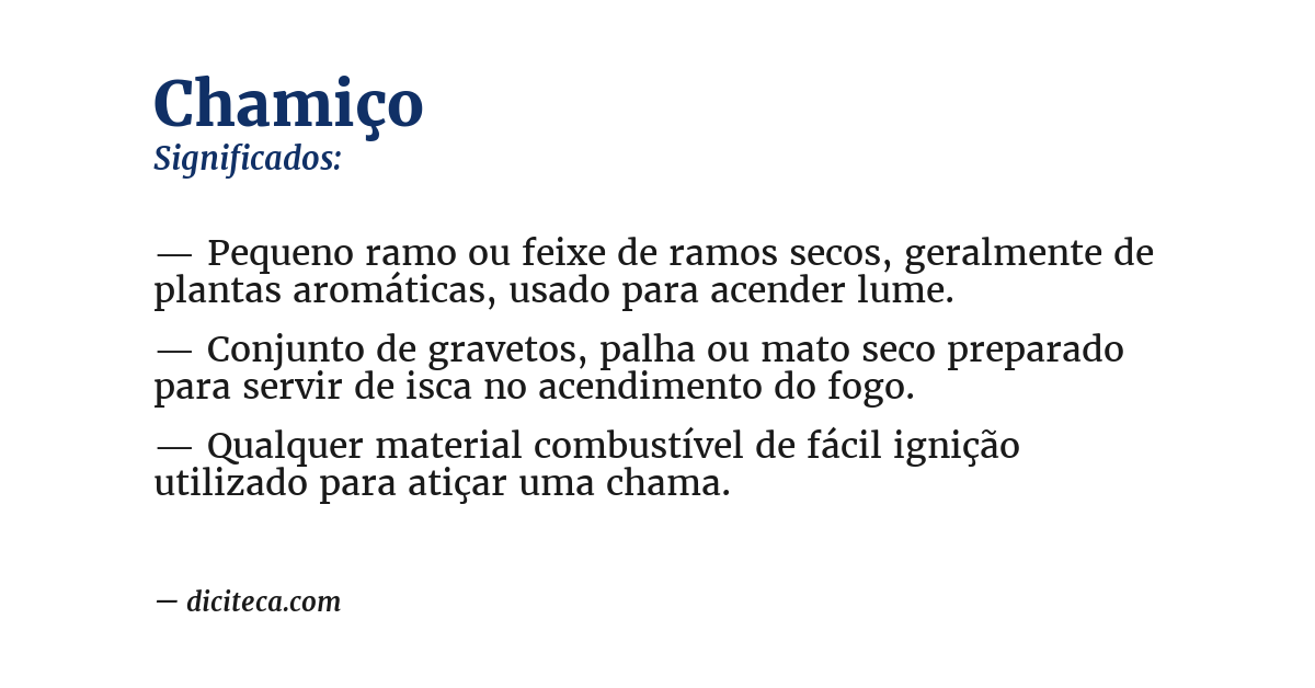 Significado de chamiço