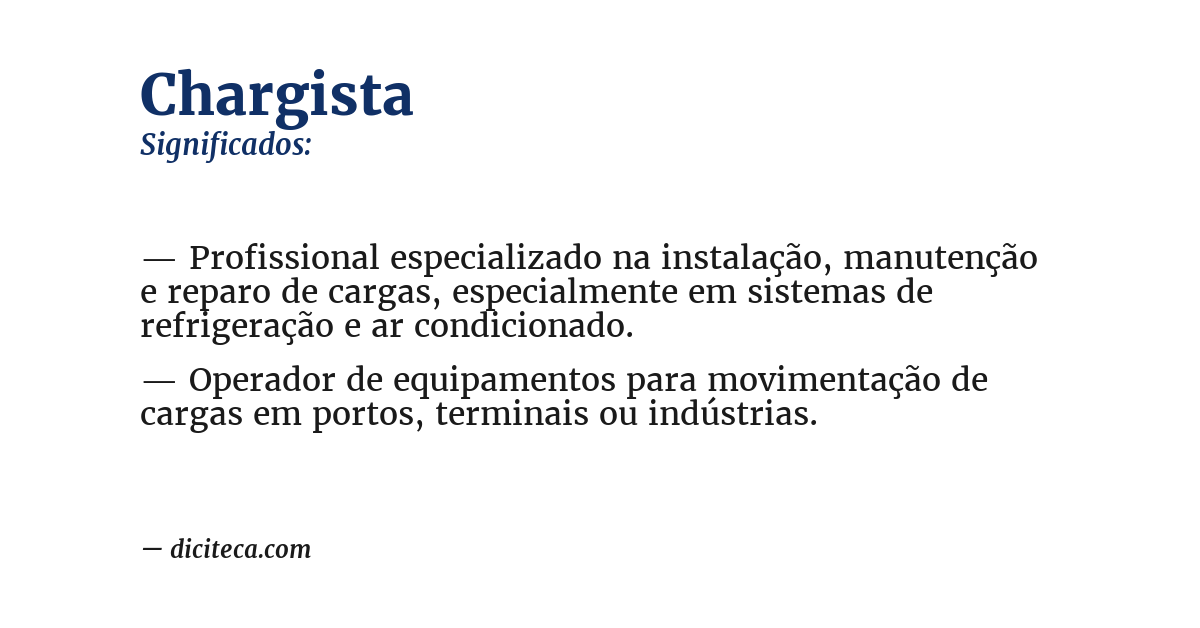 Significado de chargista
