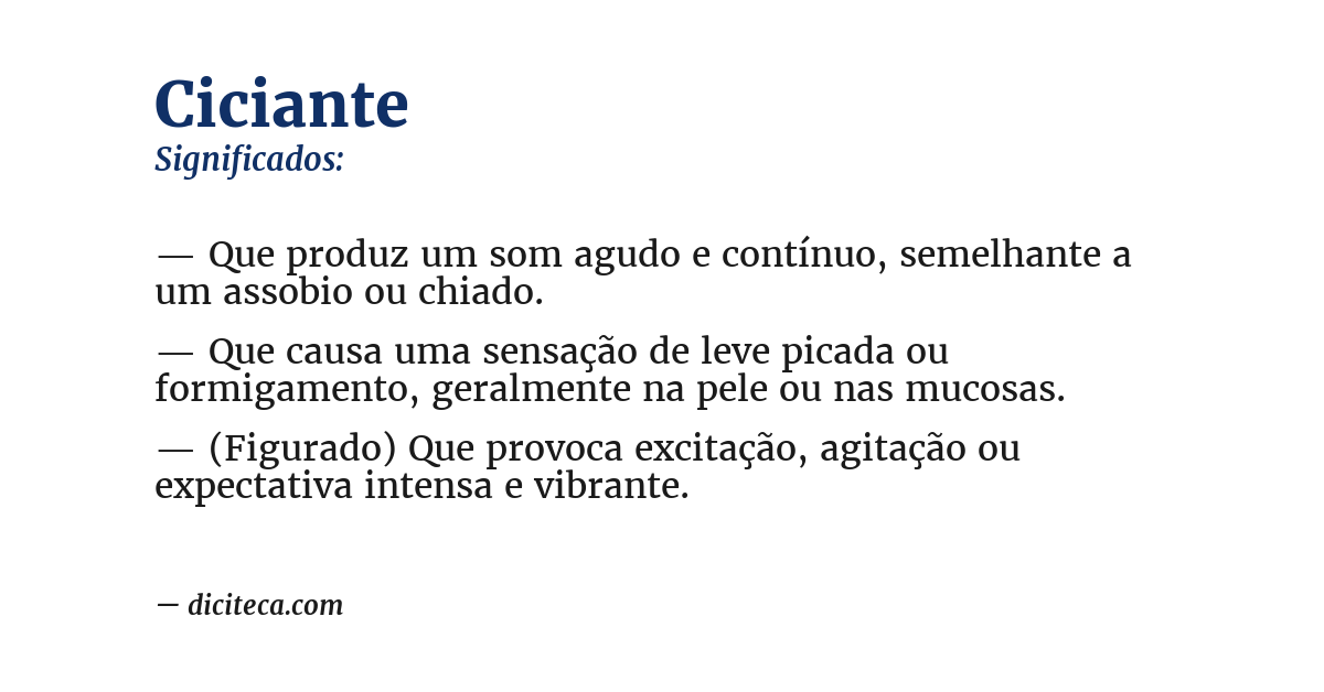 Significado de ciciante