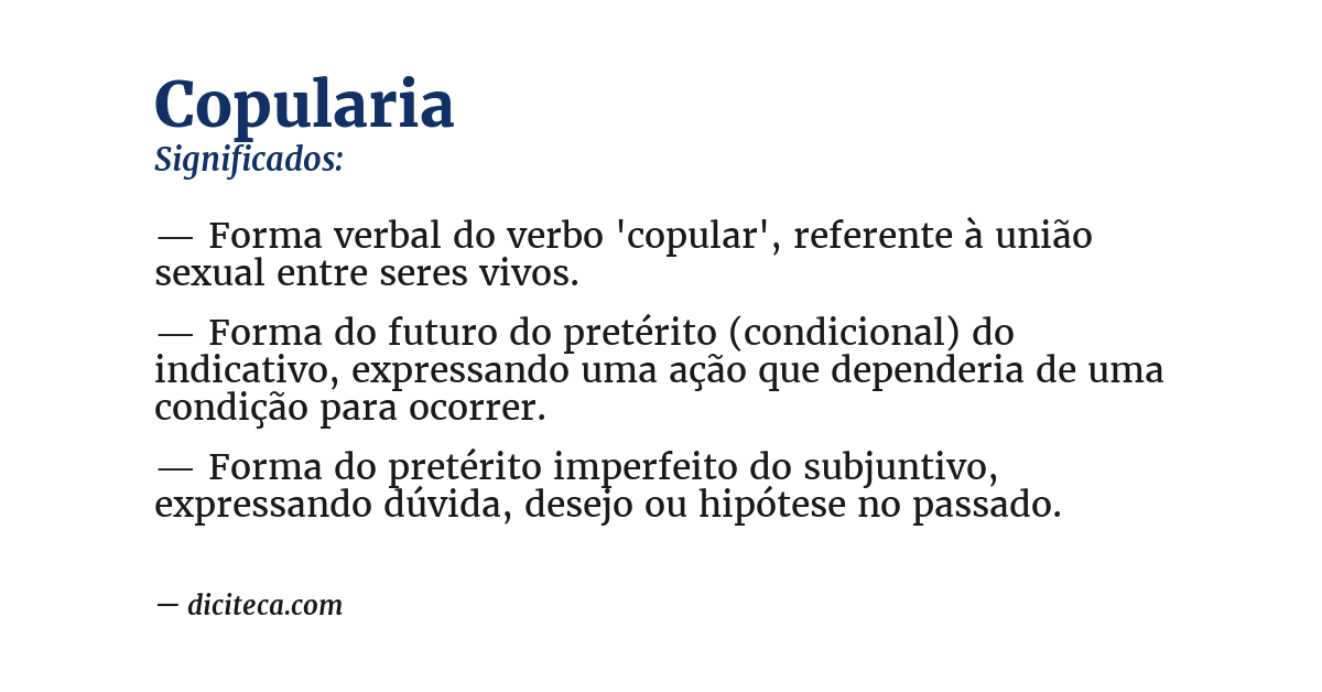 Significado de copularia