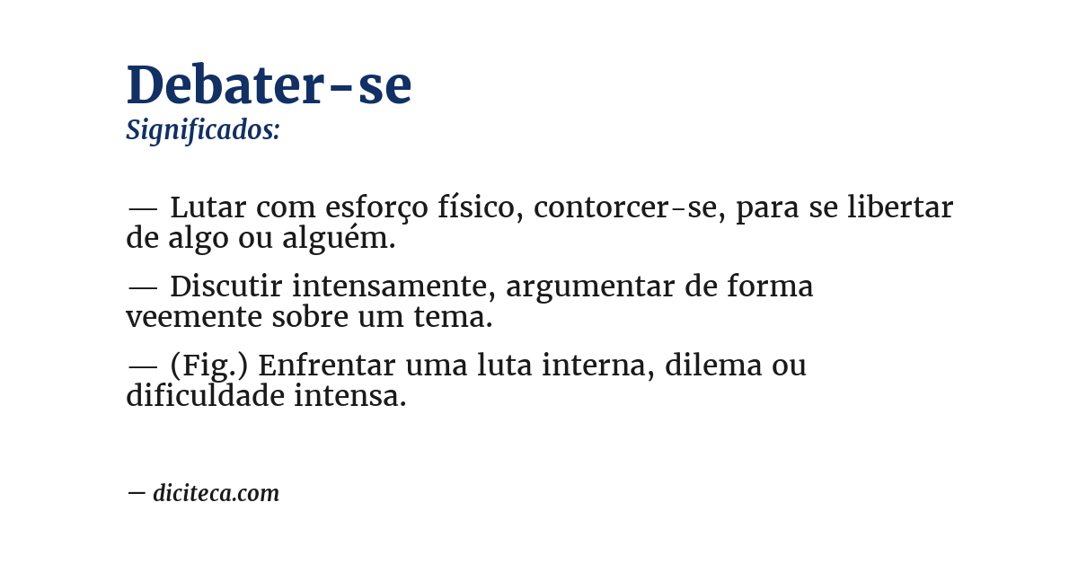 Significado de debater-se