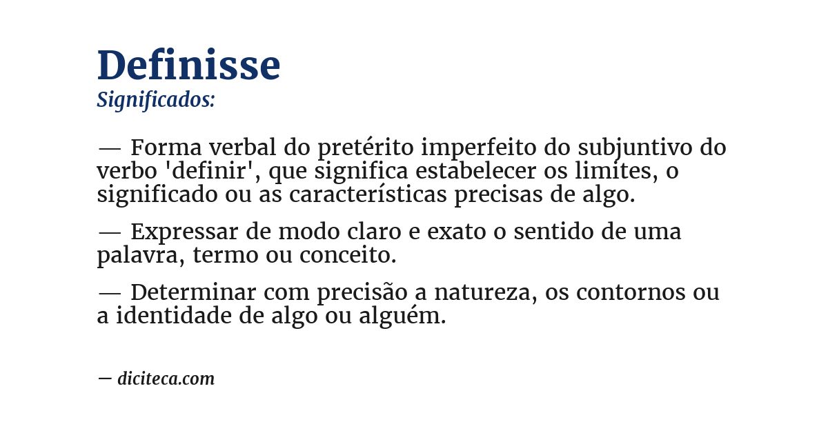 Significado de definisse
