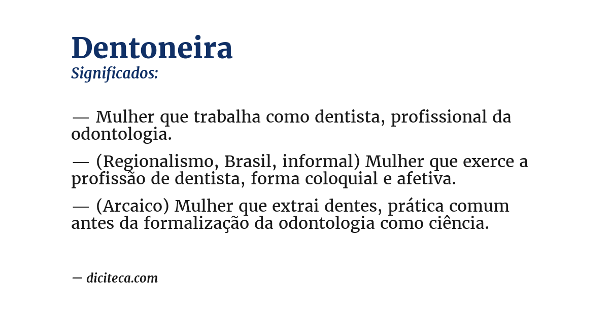 Significado de dentoneira